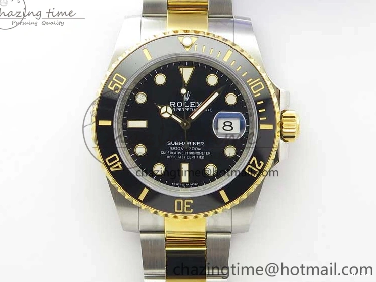 MiroTime 0309 Submariner 116613 LN Black Ceramic D1F 1:1 Best Edition Wrapped Gold SS Case and Bracelet A Lightweight 3186